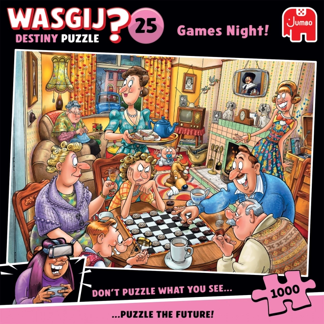 JUMBO Puzzle Wasgij Destiny: Soirée de jeu 1000 pièces