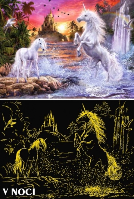 Puzzle Ravensburger Licornes au Bord de la Rivière 500 pièces