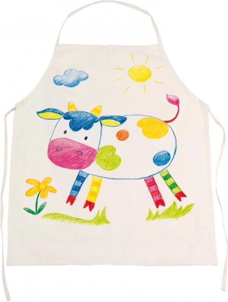 Tablier pour enfants en coton à colorier