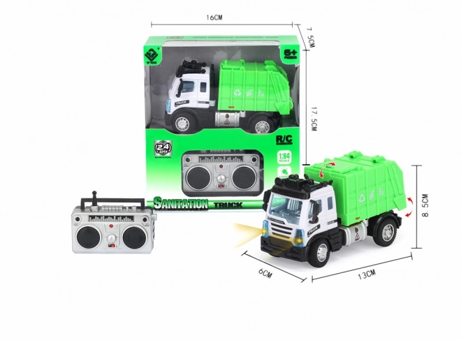 R/C Mini Camion Poubelle avec Lumières LED