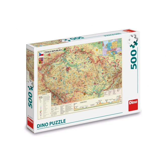 Puzzle Carte de la République Tchèque - 500 pièces