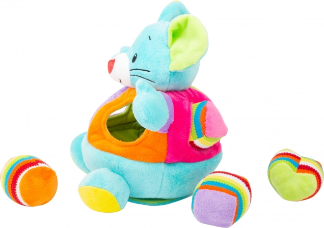 Petite souris emboîtable en peluche