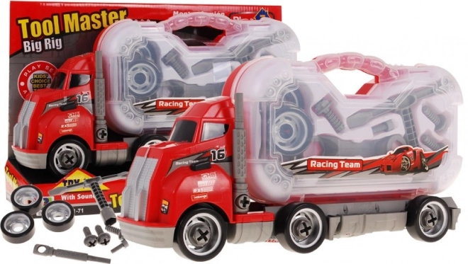 Camion 2en1 avec valise à outils pour enfants 3+