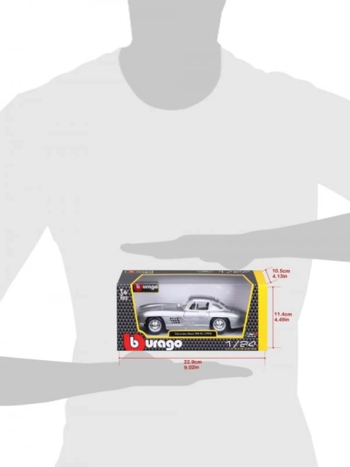 Bburago 1:24 Mercedes Benz 300SL argent 18-22023