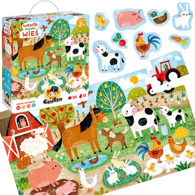 Puzzle joyeux 24 pièces - En route pour la campagne