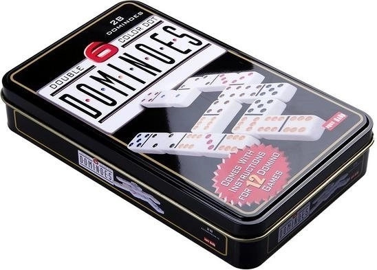 Dominos en boîte métallique – 28 pièces