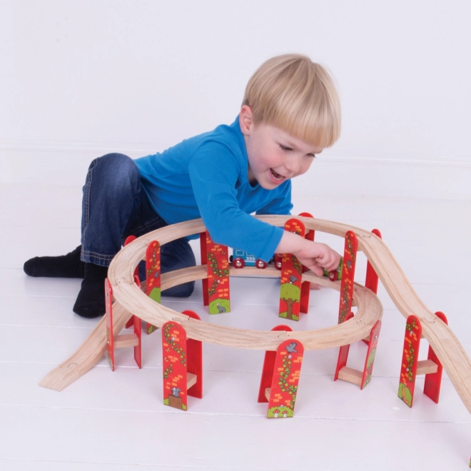 Set de rails Bigjigs Rail multi-étages