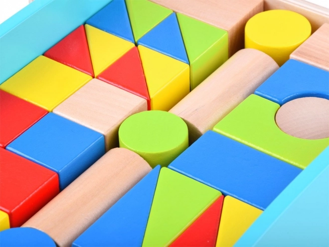 Trotteur en bois avec blocs pour enfants