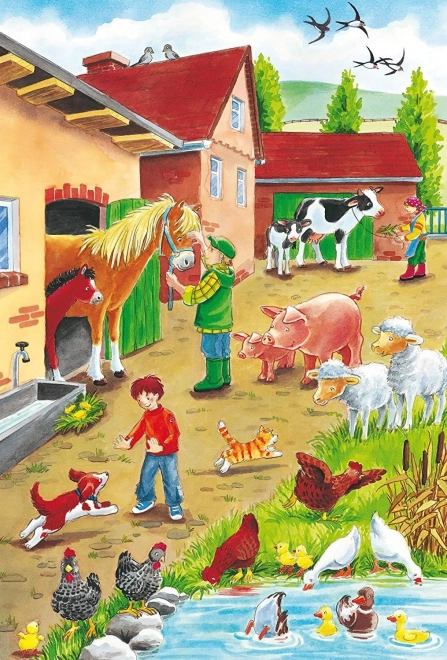 Puzzle Schmidt à la ferme 3x24 pièces