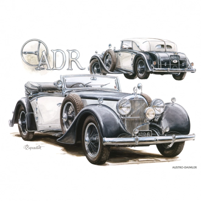 Calendrier de notes Classic Cars – Václav Zapadlík, 2025, 30 x 30 cm
