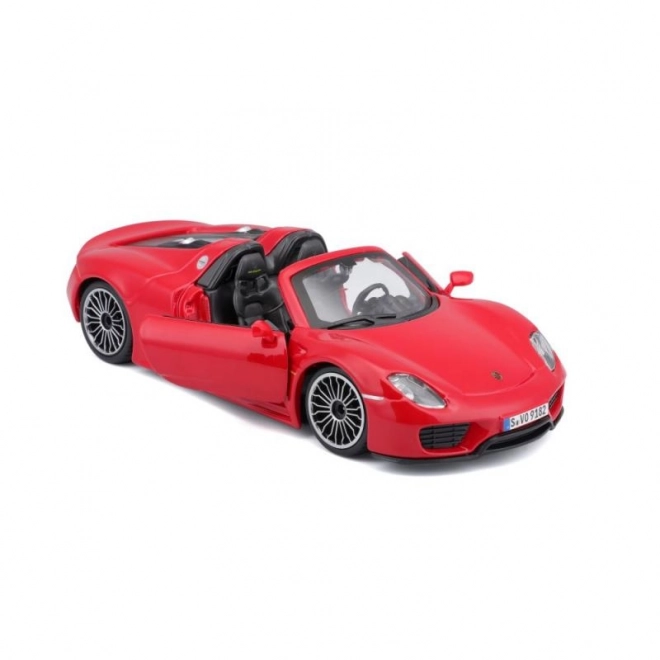 Voiture miniature en métal Porsche 918 Spyder rouge