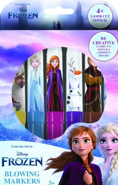 Feutres à souffler avec pochoirs La Reine des Neiges