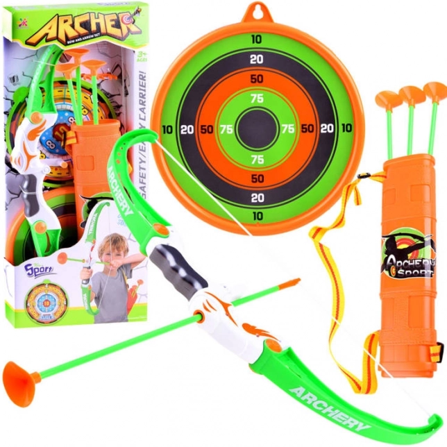 Set de tir à l’arc pour enfants avec flèches à ventouse et cible