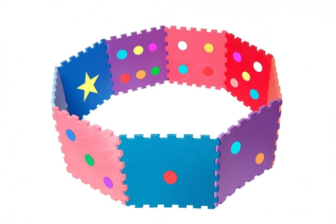 Puzzle en mousse coloré à pois pour apprendre à compter - 16 pièces