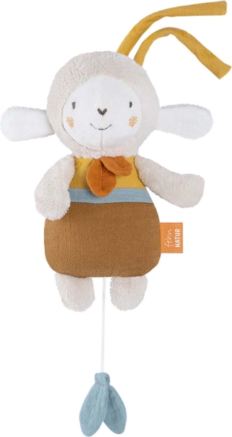 Mouton musical en peluche FehnNatur