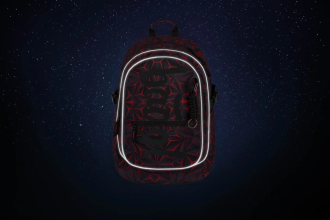 Sac à dos scolaire Baagl Core Red Polygon