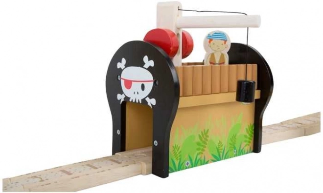 Small Foot Circuit de train en bois pirates