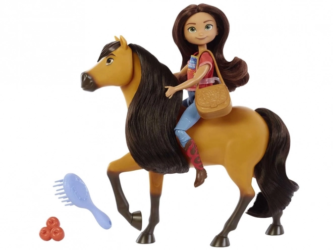 Ensemble Lucky et Duch poupée avec cheval de Mustang : L'esprit de liberté