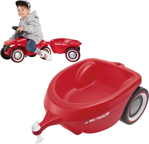Grande remorque pour draisienne Bobby Car Neo rouge