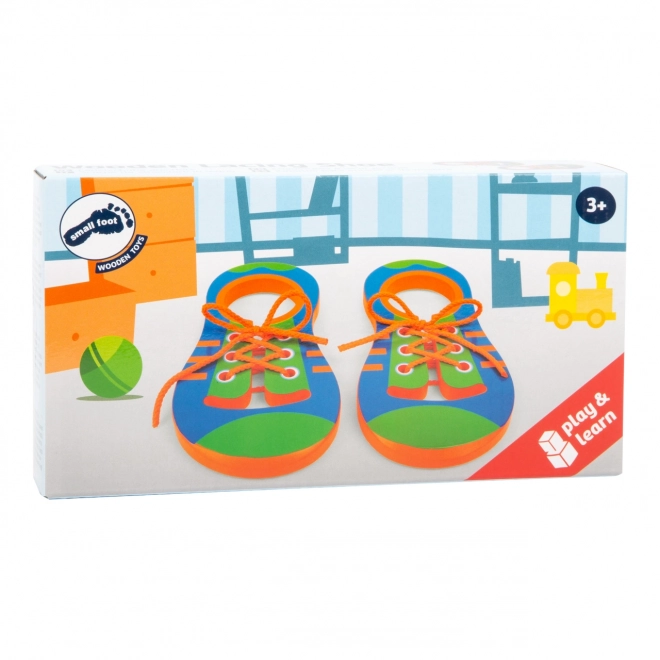 Small Foot Jeu Enfile tes lacets Paire de chaussures