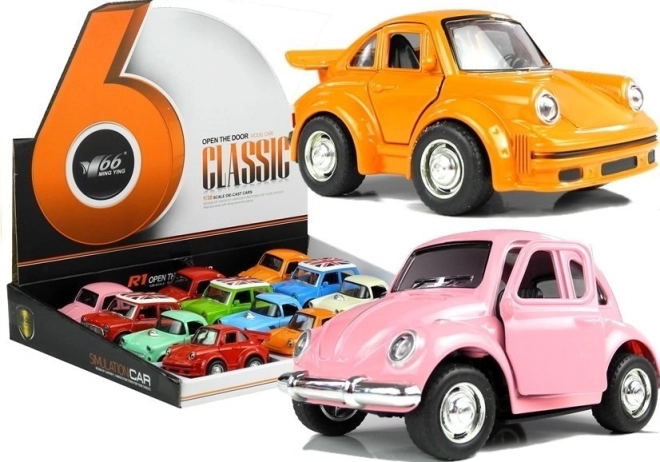 Voiture classique en métal avec effets sonores