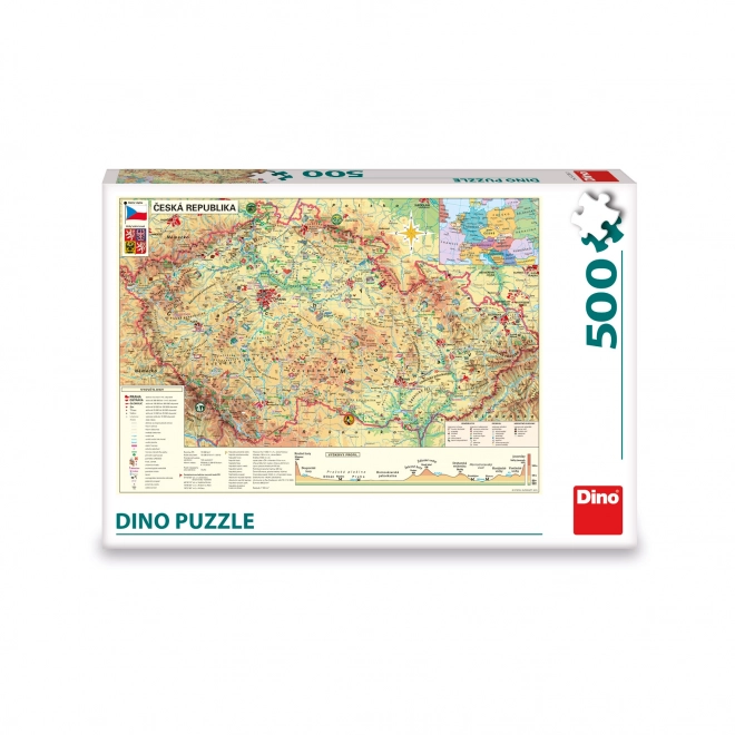 Puzzle Carte de la République Tchèque - 500 pièces