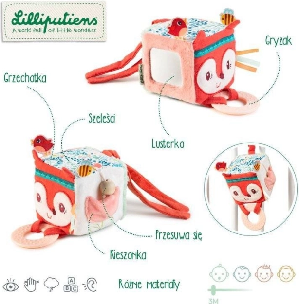 Cube d’activité Renarde Alice de Lilliputiens pour enfants dès 3 mois