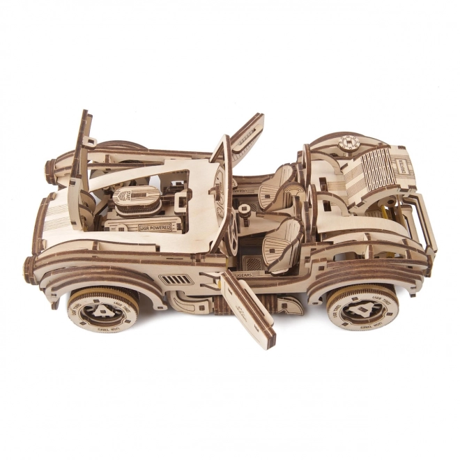 Puzzle mécanique en 3D Ugears en bois Voiture de course en drift Cobra