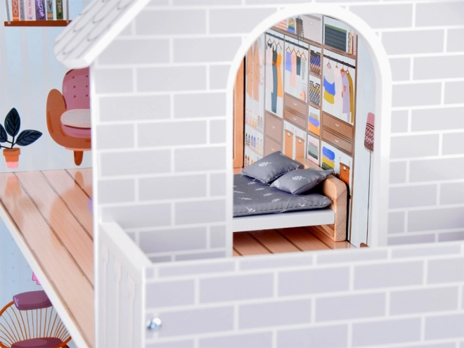 Maison enchantée avec mobilier Élégante villa en bois pour poupées ZA5368