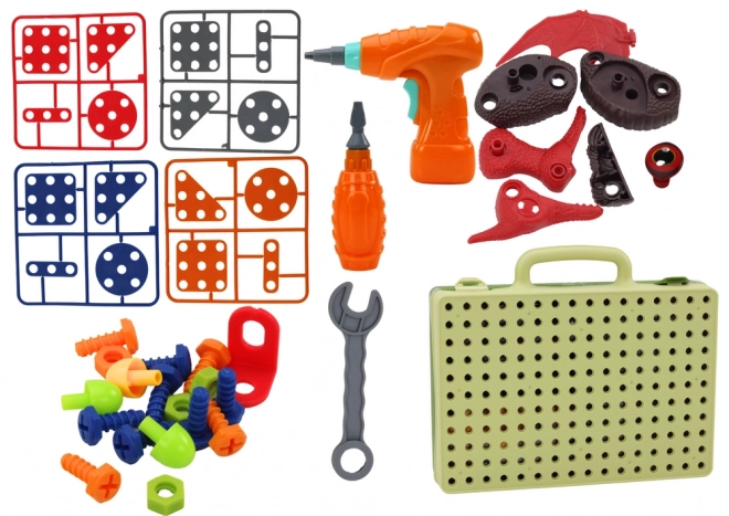 Blocs de puzzle 3D de construction DIY Dinosaures avec perceuse dévissable