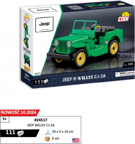 Maquette JEEP WILLYS CJ-2A 1:35 kit de construction COBI