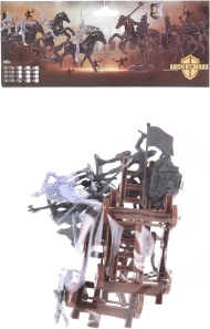 Set de chevaliers avec chars de combat en sachet