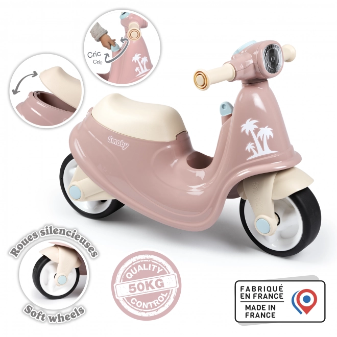 trotteur Smoby scooter rose pour enfants