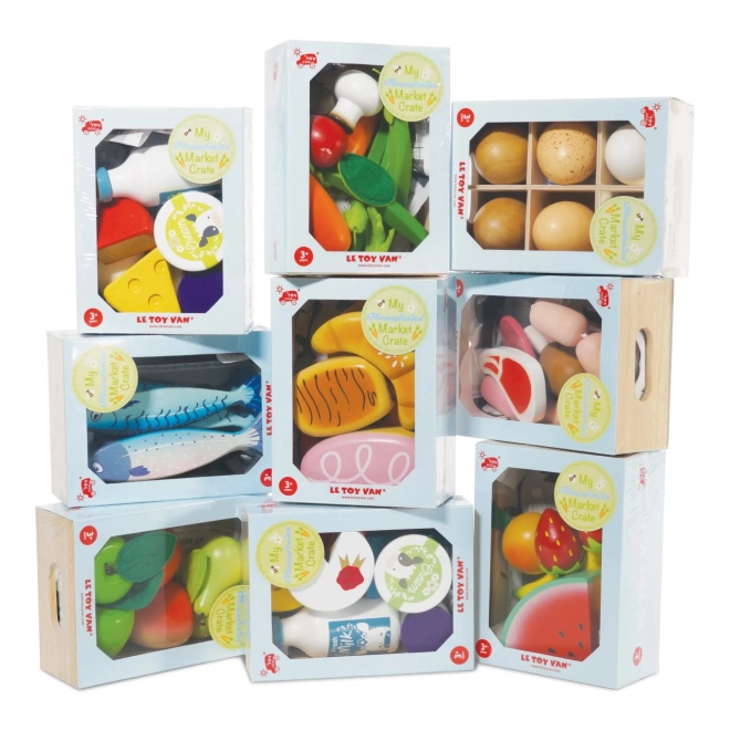 Le Toy Van Caisse avec Produits Laitiers