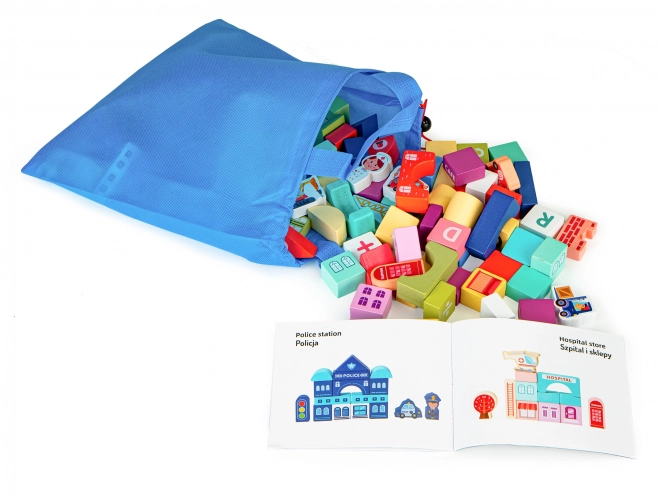 ECOTOYS Blocs de bois Ville
