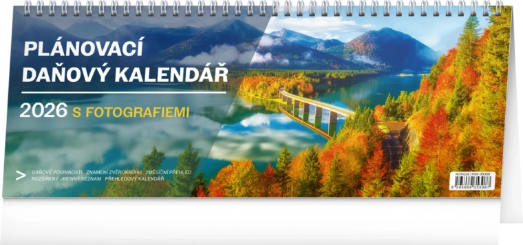 Calendrier de bureau Planificateur fiscal avec photos 2026