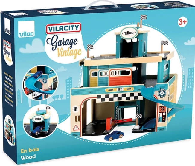 Vilac Garage en Bois Vintage Vilacity