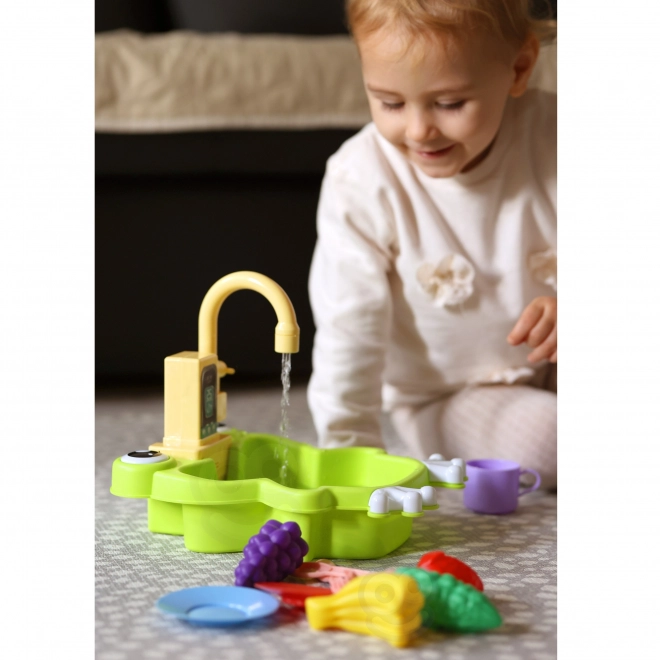 Woopie évier en forme de grenouille pour enfants avec batterie et fonction d'eau