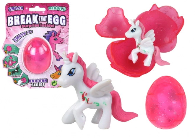 Œuf magique de licorne qui éclot rose 6cm