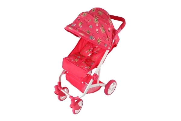 Poussette pour poupées sportive avec auvent tissu 58x35x70cm en boîte 33x48x16cm