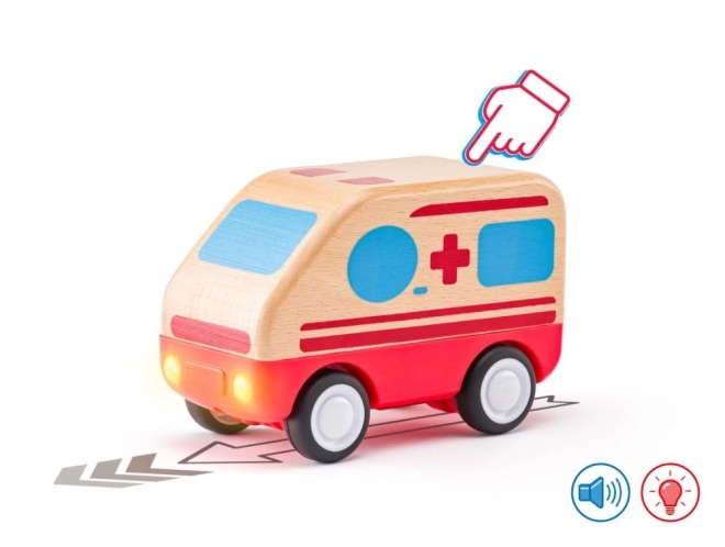 Ambulance avec effets sonores et lumineux