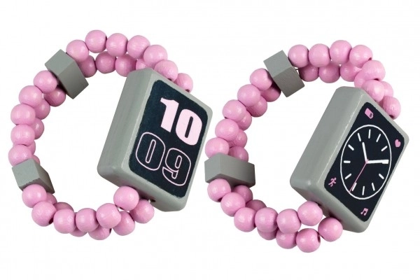 Montre-bracelet en bois réversible pour enfants