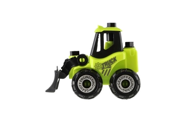 Jeu de construction auto en plastique avec roue libre
