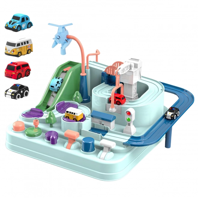 Woopie Circuit de Voiture Interactif Aventures Aut