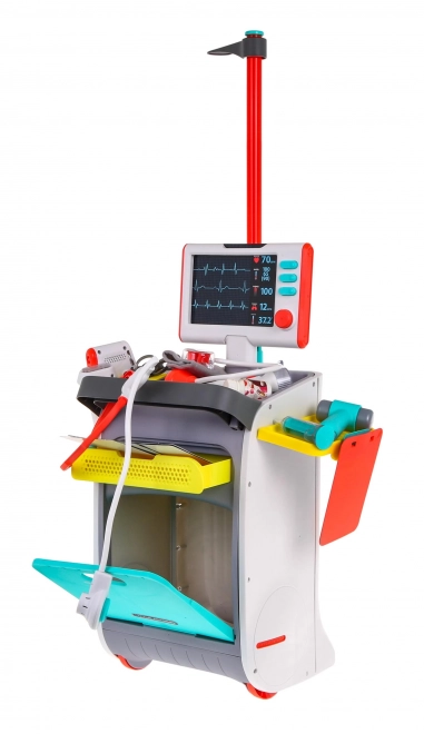 Chariot de docteur + fonctions interactives de radiographie et ECG - 20 pièces