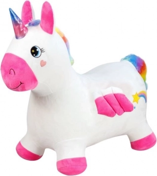 Sauteur en peluche Licorne avec pompe
