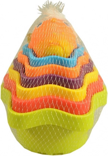 Pyramide colorée pour enfants 14x12x12 cm