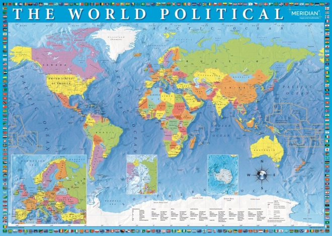 Puzzle 2000 pièces Carte politique du monde