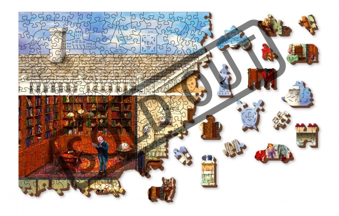 Puzzle en bois Woodland City - Manoir victorien 2 en 1, 1010 pièces EKO