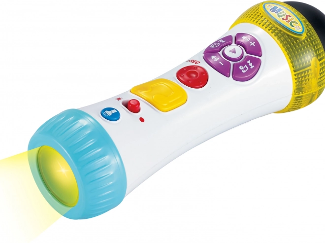 Microphone avec effets lumineux et modulateur de voix